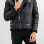 SUEDE SHEARLING JACKET